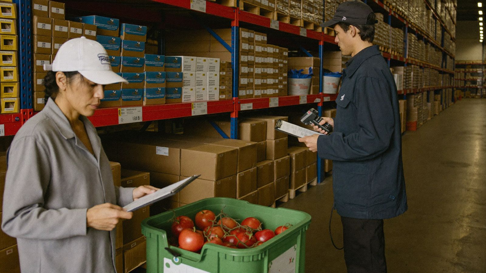 Conteo físico de inventario en un almacén de consumo masivo